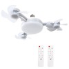 amgolibi Socket Fan Light with Remote, Screw in Ceiling Fan,