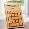 Wooden Calculator Solar Battery Powered 18 Keys Large LCD Display