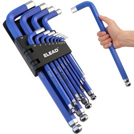 ELEAD Jumbo Hex Key Allen Wrench Set | 13-Piece Metric 2-19mm | Long Ball End Durable S2 | Automotive | Mechanic | Furniture | Professional Grade Tools
