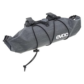 EVOC Handlebar Pack BOA WP Handlebar Bag (Rollable Pocket Opening, BOA Fit System, Reflective Logo Print, Volume: 1.5 & 2.5 & 5 & 9L), Carbon grey, Backpack