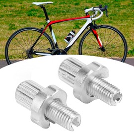 Brake Lever Barrel Nut Adjuster, 2pcs M7 Bicycle Brake Lever Adjuster, Brake Lever Barrel Handle Screws Fastener Silver Aluminium Alloy for Road Mountain Bikes