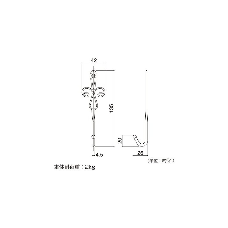 TQOOL Stylish Wire Hook Gold 58637