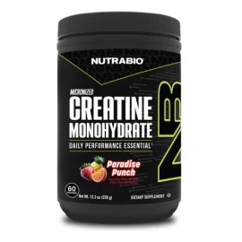 Creatina NutraBio Micronizada Monohidratada  Micronized Creatine Monohydrate Powder, 300g                                                             