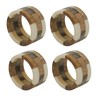 Wood Segments Napkin Rings (Set of 4)