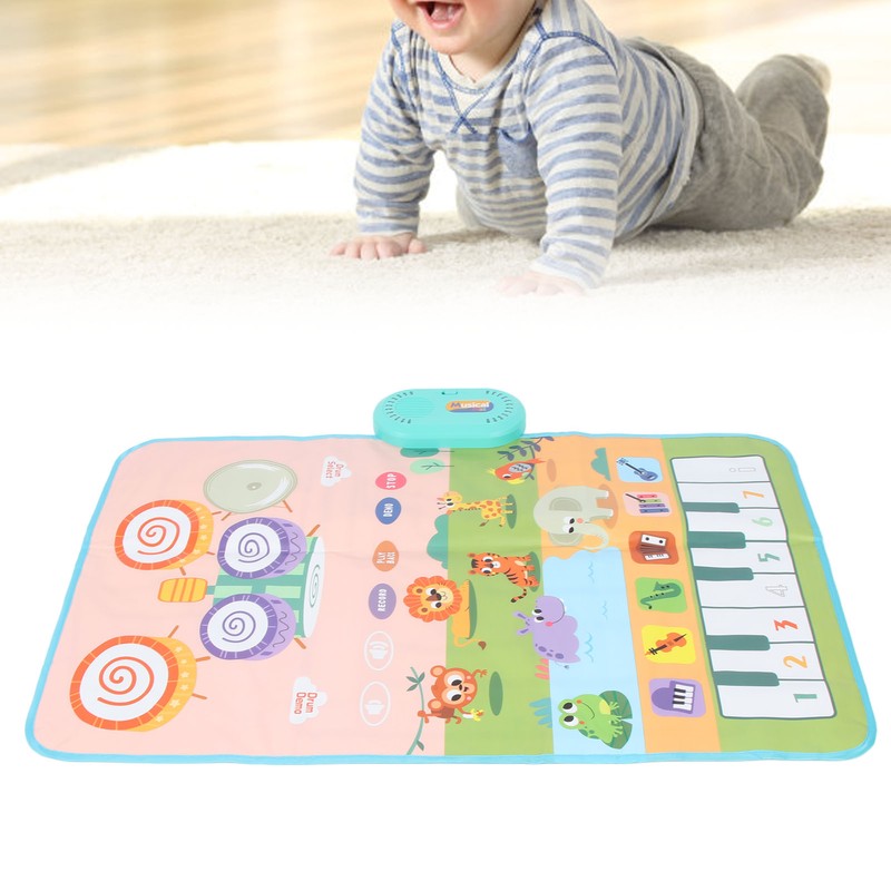 Musical Mat for Toddlers Floor Piano Keyboard Drum Carpet Waterproof