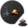 24inch Fire Pit Mat, Round Under Grill Blanket for Outdoor