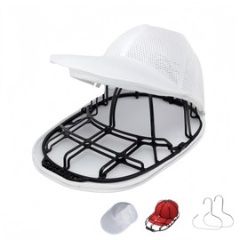Hat Washing Net, Cap Washer, Prevents Shape of Shape, Machine Washable and Dishwasher Safe, Baseball Cap Washer, Includes 2 Hat Hooks (Black)