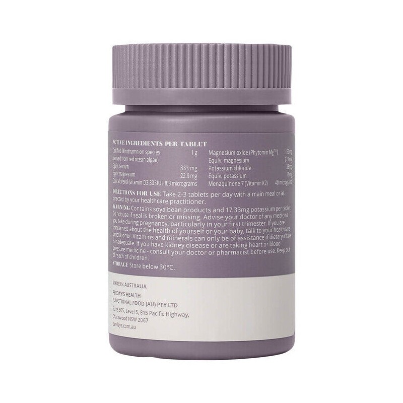 Perdays Plant Calcium Complex + K2, 60 Tablets