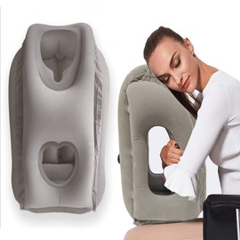 Inflatable Neck Pillow, Aeroplane Travel, Inflatable Pillow, Portable Travel Pillow, Inflatable Travel Pillow, Neck Support Pillow, Comfortable Supports Head and Chin, Camping Pillow for Office