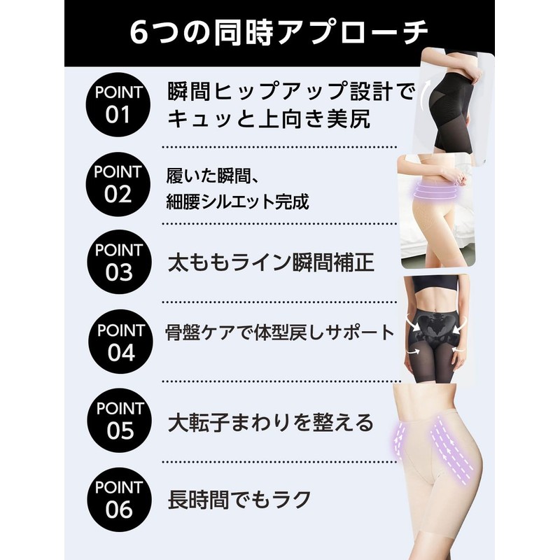 [First.B] 骨盤 ガードル 補正 下着 レギュラー 矯正 シームレス お腹 太もも