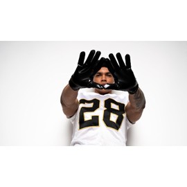 MASSOV ALLSZN All Season All Weather Men's Football Receiver Gloves - Superior Grip Even When Wet - Essential Football Gear for Men (Night Black, Large)