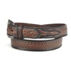 ARIAT Men's Arrow Tooled Floral Billit Belt, Black/Tan, 46