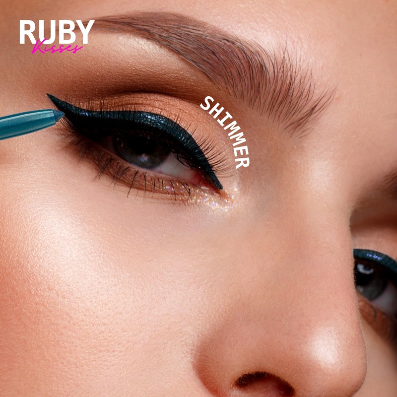 Ruby Kisses Pencil Eyeliner, Retractable Eyeliner, Waterproof, Smudge-Proof Eye Makeup,