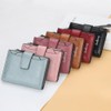 Women's RFID Blocking Wallet PU Small Compact Bi-fold Purse with