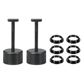 MECCANIXITY E26/E27 Socket Ring Removal Tool 12 Teeth Style with Lamp Shade Socket Rings for Medium Base, Light Replacing Accessories, Black Pack of 8