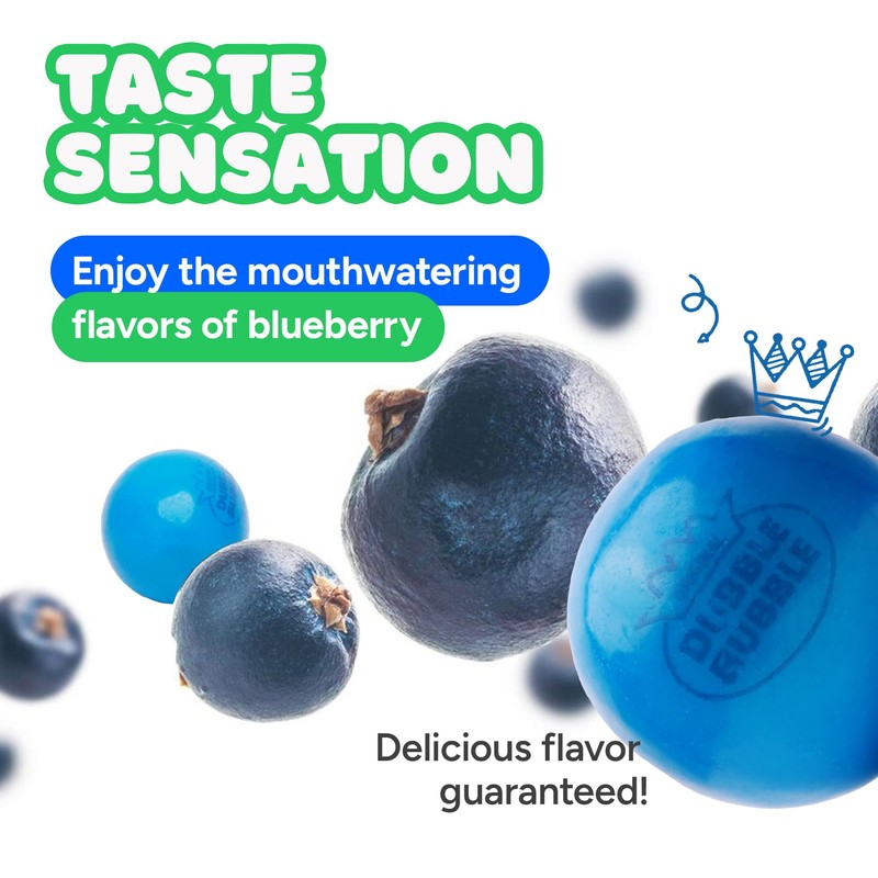 Gumballs for Gumball Machine Refill - 1 Inch Blueberry Flavored