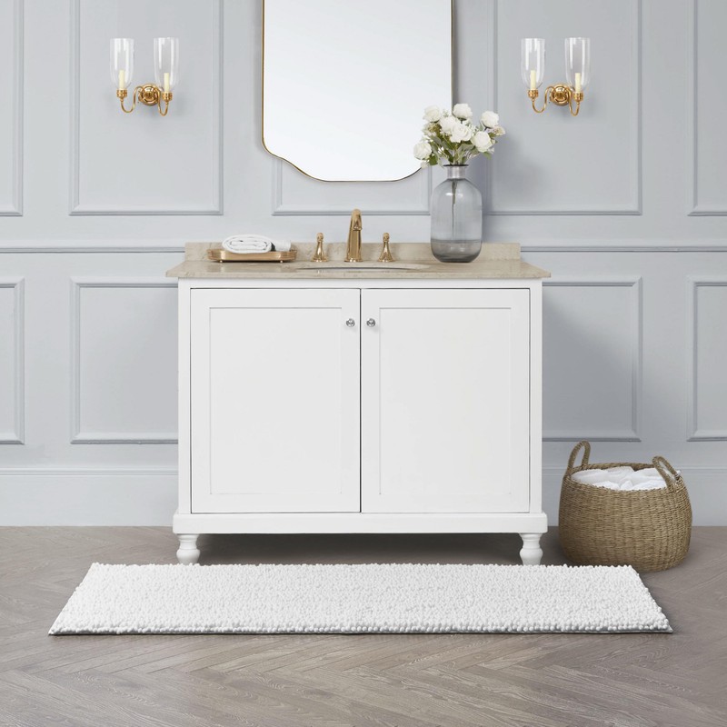 Laura Ashley – Astor Chenille Bath Mat | 100% Polyester