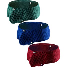 iKingsky Calzoncillos tipo calzones sexy para hombre, mini tanga para mejillas, bolsa deportiva con espalda en T debajo de las bragas para hombre, Paquete con 3, Small