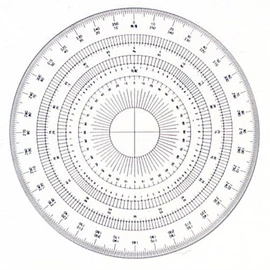 De rapasu All Circle 分度器 15 cm Acrylic 16 – 512 360 Degree