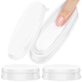 minkissy 3PCS Dip Powder Recycling Tray Nail Dip Tray Nail Dipping Powder Box Container French Dip Nail Tray Dipping Powder Container Nail Art Accessories Manicure Tool Plastic White