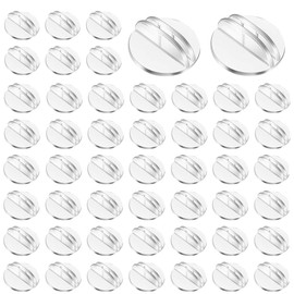 50 Pcs Card Stands Translucent Plastic Card Holders Game Card Stands Paper Miniature Bases Clear Paper Board Clips,for Table Numbers Business Price Tags Menus Labels Party(2.4CM)