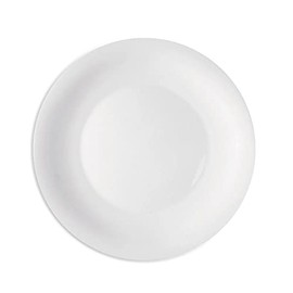 DFMI New Bormioli Rocco 480170FS7121990 Glass White Moon Dinner Plate, 10-inch diameter, 1 Unit each