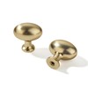 khtumeware 10 Pack 1-3/8 inch(35mm) Brushed Brass Cabinet Knobs Satin
