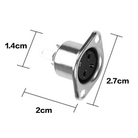 YAODHAOD Metal DIN Socket 3 to 8 Pin, Installation of Panel Audio Signal Socket, Pure Copper Core MIDI Connector (5 Pieces) (DIN-MIDI-3Pin, 5 Pieces)