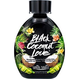 Tanning Paradise Black Coconut Love Tanning Lotion | Coconut Oil | Age-Defying | Tattoo Protecting Formula | Ultra Hydrating Dark Tanning Lotion, 13.5oz