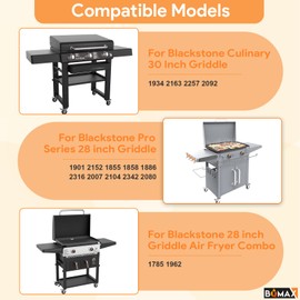Griddle Cover for Blackstone Culinary 30" Griddle 1934 2163 2092, Heavy Duty Waterproof 600D Griddle Cover for Blackstone 28" Pro Series 3 Burner 1901 2152, for Blackstone 28" Griddle Air Fryer 1962