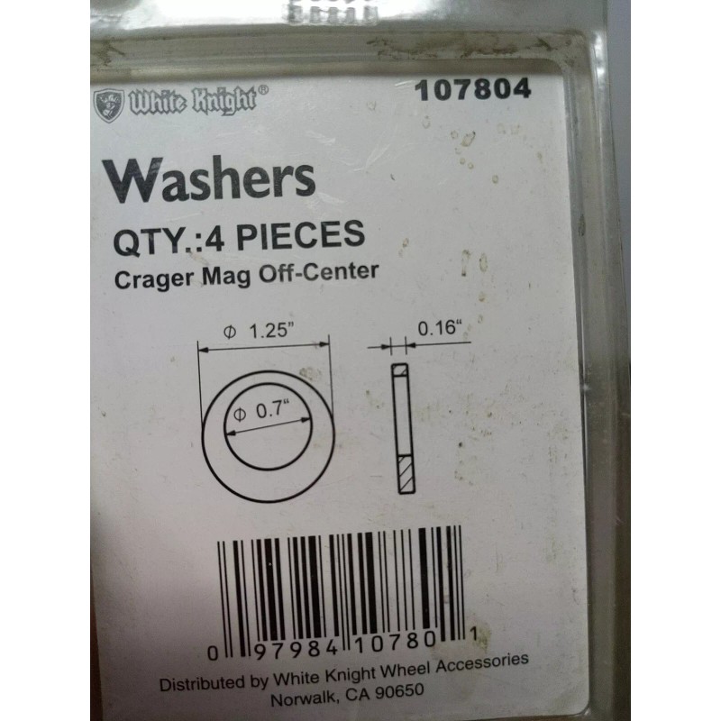 White Knight 107804 4pieces Washer Crager Mag Off-Center New