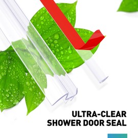 FCSOTSPS Shower Door Bottom Seal, 2 PCS 3/8" x 36" Shower Door Sweep for 3/8 Inch Glass, Frameless Glass Shower Door Seal Strip, Stop Shower Leaks and Create a Water Barrier