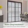 VELIMAX Frosted Black Lattice Window Film Static Cling Window Privacy