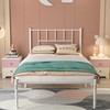 VECELO Twin Metal Platform Bed Frame with Headboard, Heavy Duty