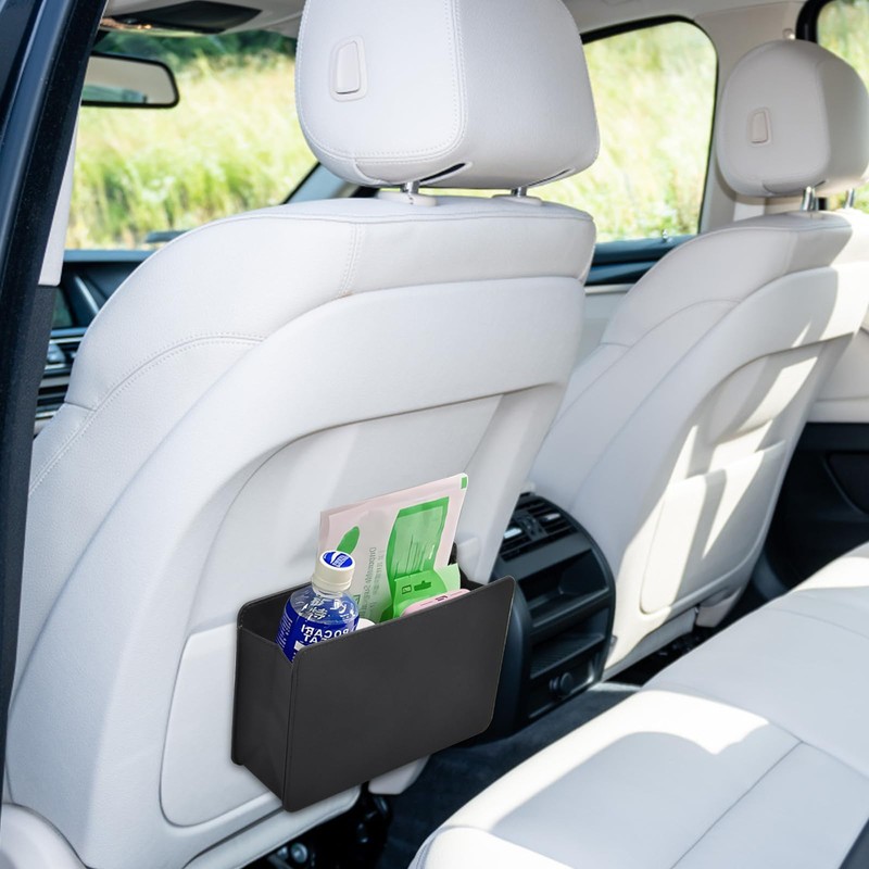 Joyan Car Trash Bin, Foldable Leather Car Trash Can, Dustbin