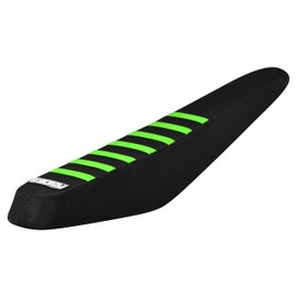 Enjoy Mfg Seat Cover - Compatible Fit for ZOOZ UU750 UU1100 UF1200 E-Bike Black w/Ribs #391 (All Black/FLO Green Ribs)