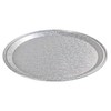 PACTOGO 16" Round Flat Aluminum Foil Cater Trays with Clear