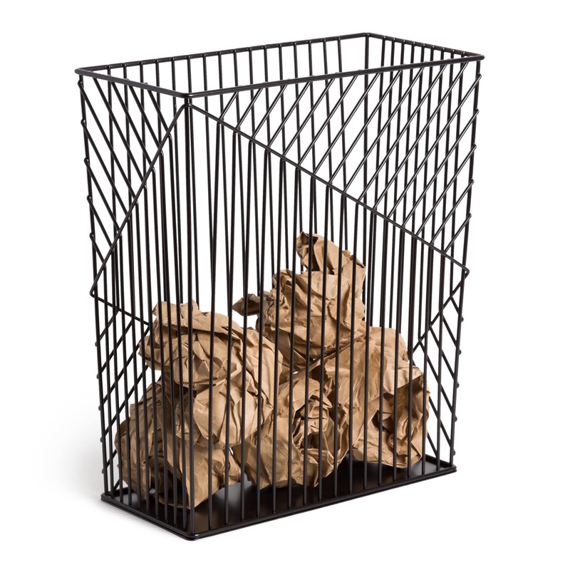 U Brands Vena Trash Can - Black