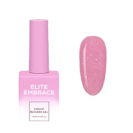 Liquid Builder Gel In A Bottle For Quick Nail Extensions, Repair And Straightening Natural Nails, Premium Quality, Glitter 12, 15ml