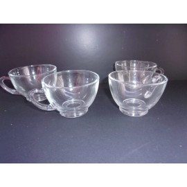 Anchor Hocking Set of 4 Anchor Hocking Clear Glass Punch Cups 6 oz. 2 1/4" x 3 3/8" Box # 42