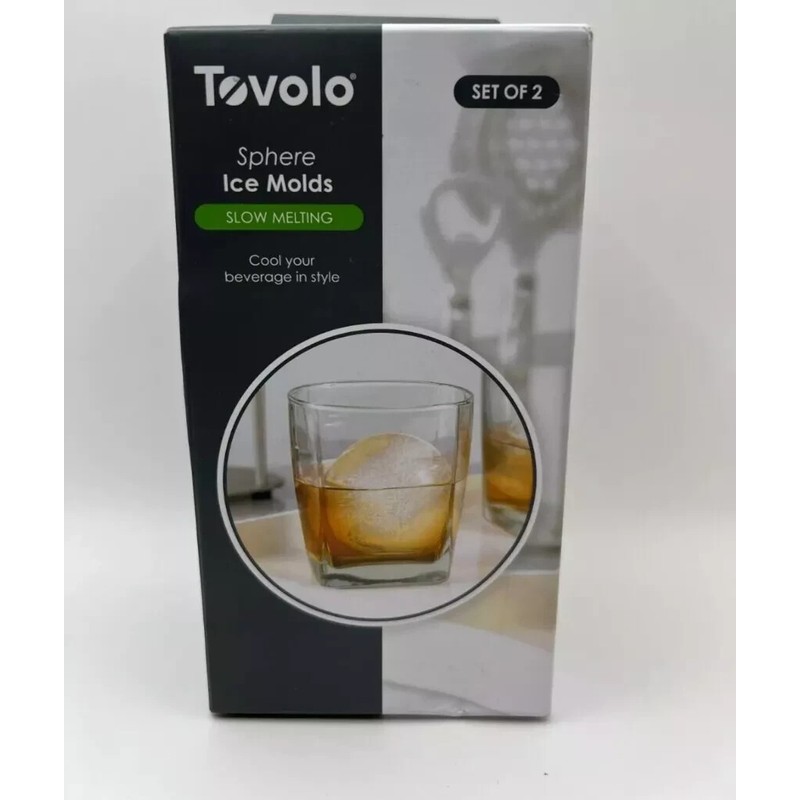 TOVOLO Sphere Ice Cube Molds - Set of 2 New
