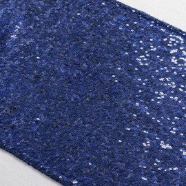 ShinyBeauty 12x72-Inch Rectangle-Sequin Table Runner- for Wedding/Party/Decor (12x72-Inch) (Navy Blue)