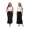 Lepunuo Casual Sweat Skirts Womens High Waist Summer Drawstring Slit