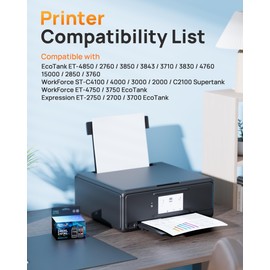 E-Z Ink Refill Ink Bottle Replacement Compatible for Epson 502 T502 522 T522 High Yield to use with ET-4760,ET-3760,ET-2760,ET-3710,ET-2750,ET-3700 Printer (Black, Cyan, Magenta, Yellow, 4 Pack)