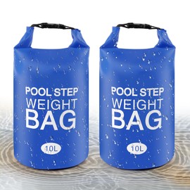 Universal Pool Step Weights 250D PVC Waterproof Swimming Pool Ladder Weights 10l No Breaken Above Ground Pool Ladder Sand Bags, Foldable Pool Stair Weights for Pool Steps, Easy&Quick Fill Sand(Bule)