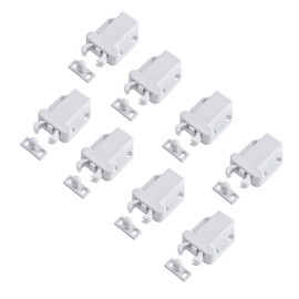 LIKERAINY Roll Catch Push to Open Door Catch Door Latch with Touch Release for Kitchen Cabinet Doors Cabinets Home Furniture Door Lock Hold Lock White (Pack of 8)