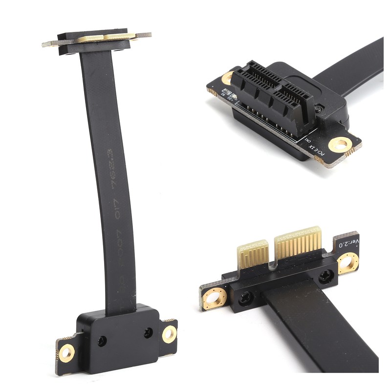 Extension Cable PCIE 1X Dual 90° Network Adapter with LED