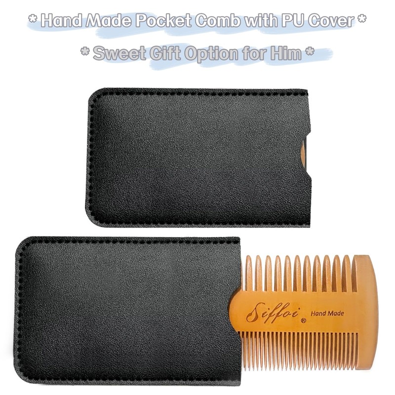 Siffoi Men's Beard Shaping Styling Tool with Handmade Pocket Size