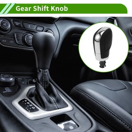 HOPESPANNER Automatic Gear Shifter Knob for VW Tiguan 2009-2024 Plastic Automotive Gearbox Stick Shifter Lever Knob Black Chrome Silver Tone