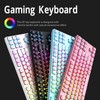 Gaming Keyboard USB Round 87 Keys Colorful Backlit Ergonomic Mechanical
